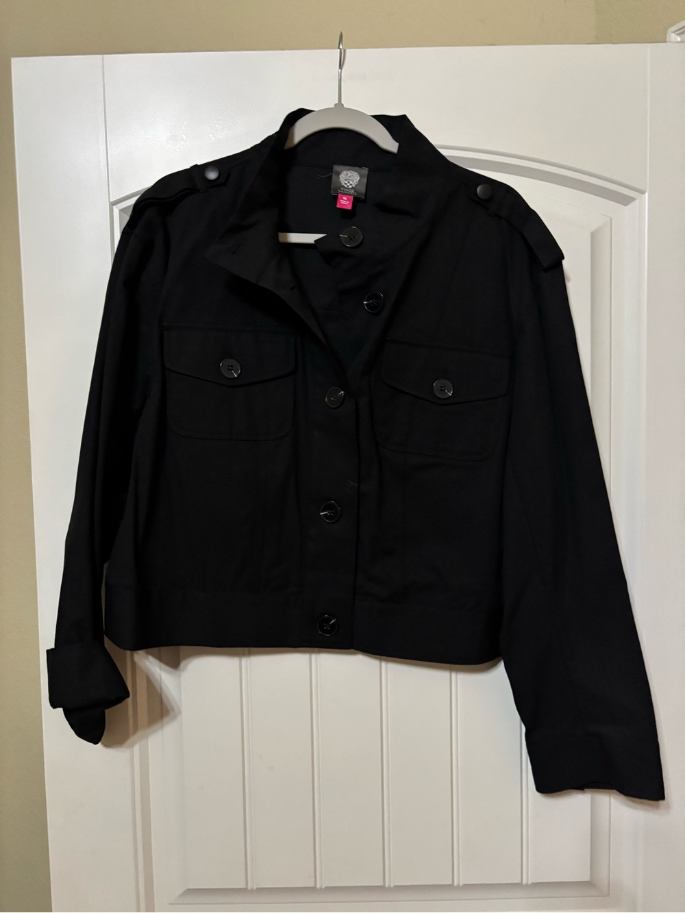 Vince  Camuto women’s  Black Button-Front Utility Jacket